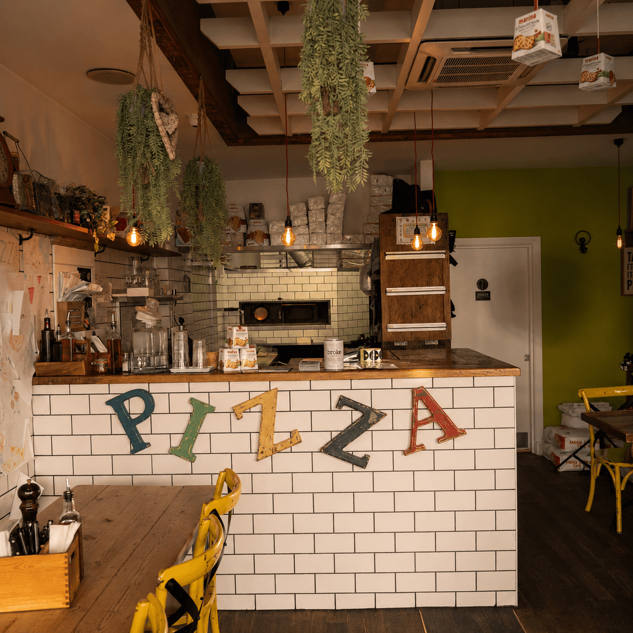Fresh sourdough pizza at Amici Miei pizzeria in Muswell Hill